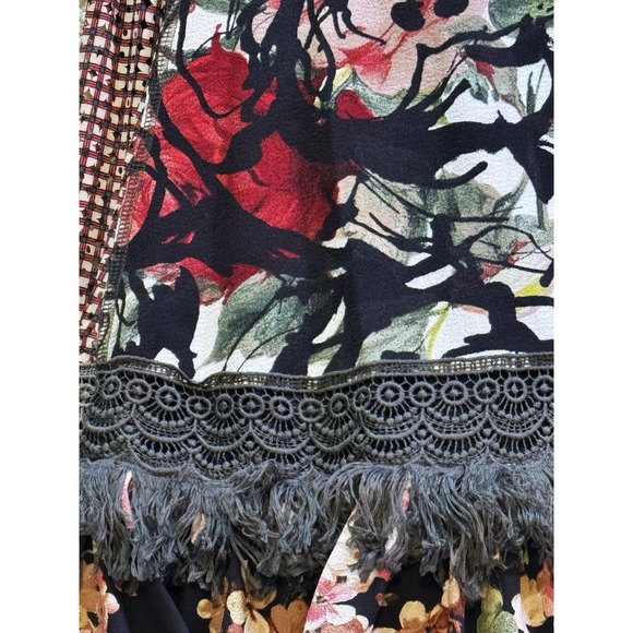 $550 BYRAN LARS Beauty Mark MULTI COLOR Patch MIDI LINED DRESS SIZE 0 - Picture 8 of 11